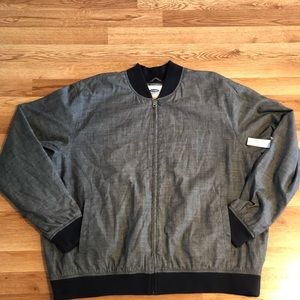 Old Navy Chambray Blue Varsity Jacket 3XL NWT